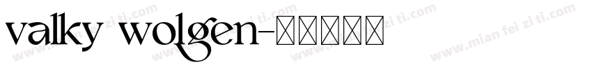 valky wolgen字体转换